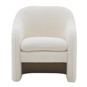 New Pacific Direct Zella Faux Shearling Fabric Accent Arm Chair Shearling Beige 1900174-560-NPD