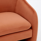 New Pacific Direct Zella Velvet Fabric Accent Arm Chair Alamo Terracotta 1900175-565-NPD