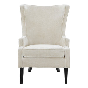 New Pacific Direct Clementine Fabric Wing Accent Arm Chair Opus Cream with Black Leg Finish 1900181-567-NPD