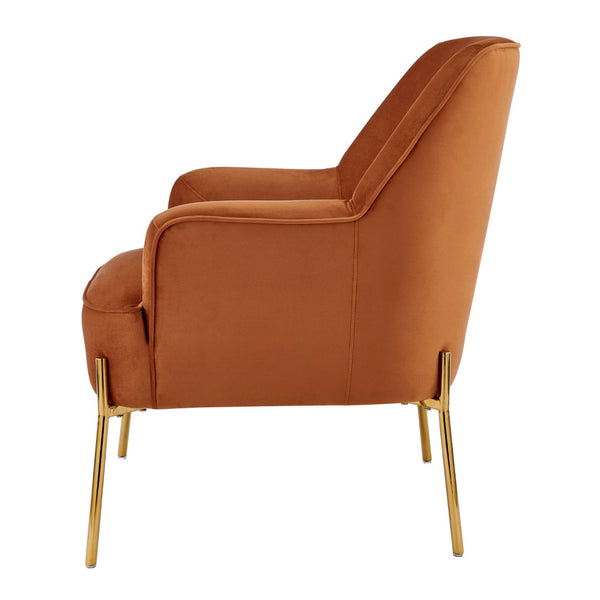 New Pacific Direct Arianna Velvet Fabric Accent Arm Chair 1900183-565-NPD