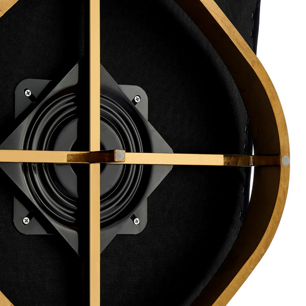 New Pacific Direct Natasha Velvet Fabric w/ Gold Metal Swivel Accent Arm Chair 1900187-575-NPD