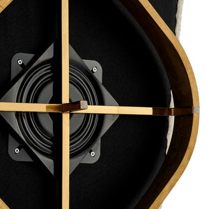 New Pacific Direct Natasha Faux Shearling Fabric w/ Gold Metal Swivel Accent Arm Chair 1900192-560-NPD