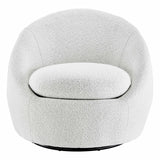 New Pacific Direct Adelmo Fabric Swivel Accent Chair SFX2 Boucle Beige