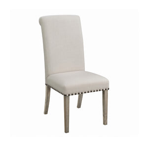 Casual Upholstered Side Chairs Set of 2 - Rustic Smoke & Grey, Stylish Modern Design for Dining