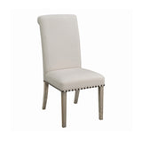 Casual Upholstered Side Chairs Set of 2 - Rustic Smoke & Grey, Stylish Modern Design for Dining