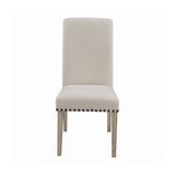 Casual Upholstered Side Chairs Set of 2 - Rustic Smoke & Grey, Stylish Modern Design for Dining