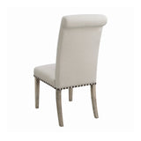 Casual Upholstered Side Chairs Set of 2 - Rustic Smoke & Grey, Stylish Modern Design for Dining