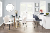 Cosmo Contemporary/Glam Dining Table in Gold Metal and Clear Tempered Glass by LumiSource