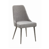 Levitt Modern Upholstered Dining Chairs Grey (Set of 2)
