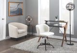 Fran Contemporary Task Chair in Cream Velvet by LumiSource