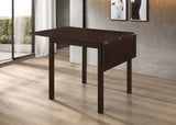 Kelso Drop Leaf Dining Table in Cappuccino - Versatile Space-Saving Design for Small Areas