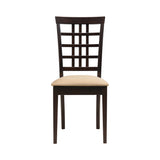 Kelso Casual Lattice Back Dining Chairs Cappuccino (Set of 2)