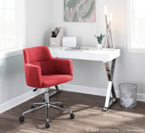 Andrew Contemporary Adjustable Office Chair in Red by LumiSource