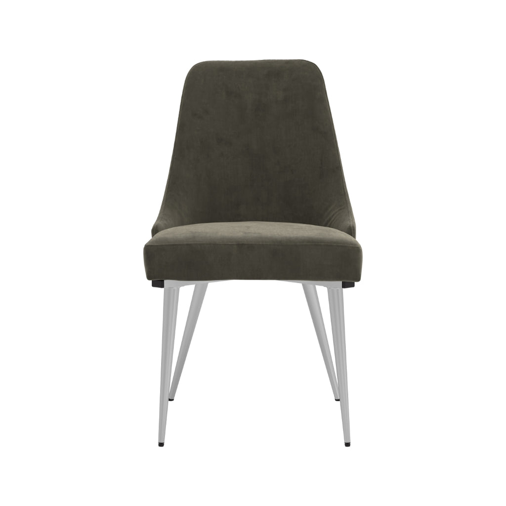 Cabianca Modern Curved Back Side Chairs Grey (Set of 2)