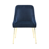 Modern Side Chairs Dark Ink Blue (Set of 2)