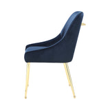 Modern Side Chairs Dark Ink Blue (Set of 2)