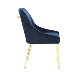 Modern Side Chairs Dark Ink Blue (Set of 2)