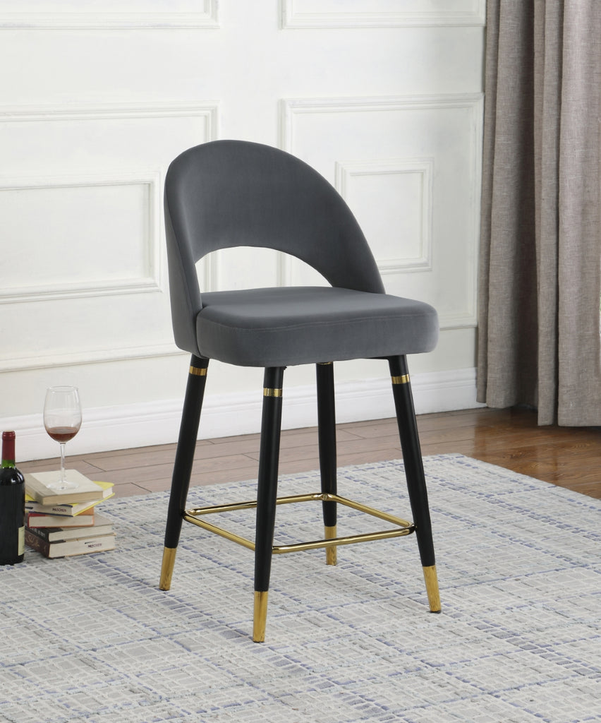 Lindsey Contemporary Arched Back Upholstered Counter Height Stools (Set of 2)