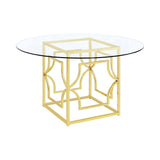 Starlight Modern Dining Table Base Brass