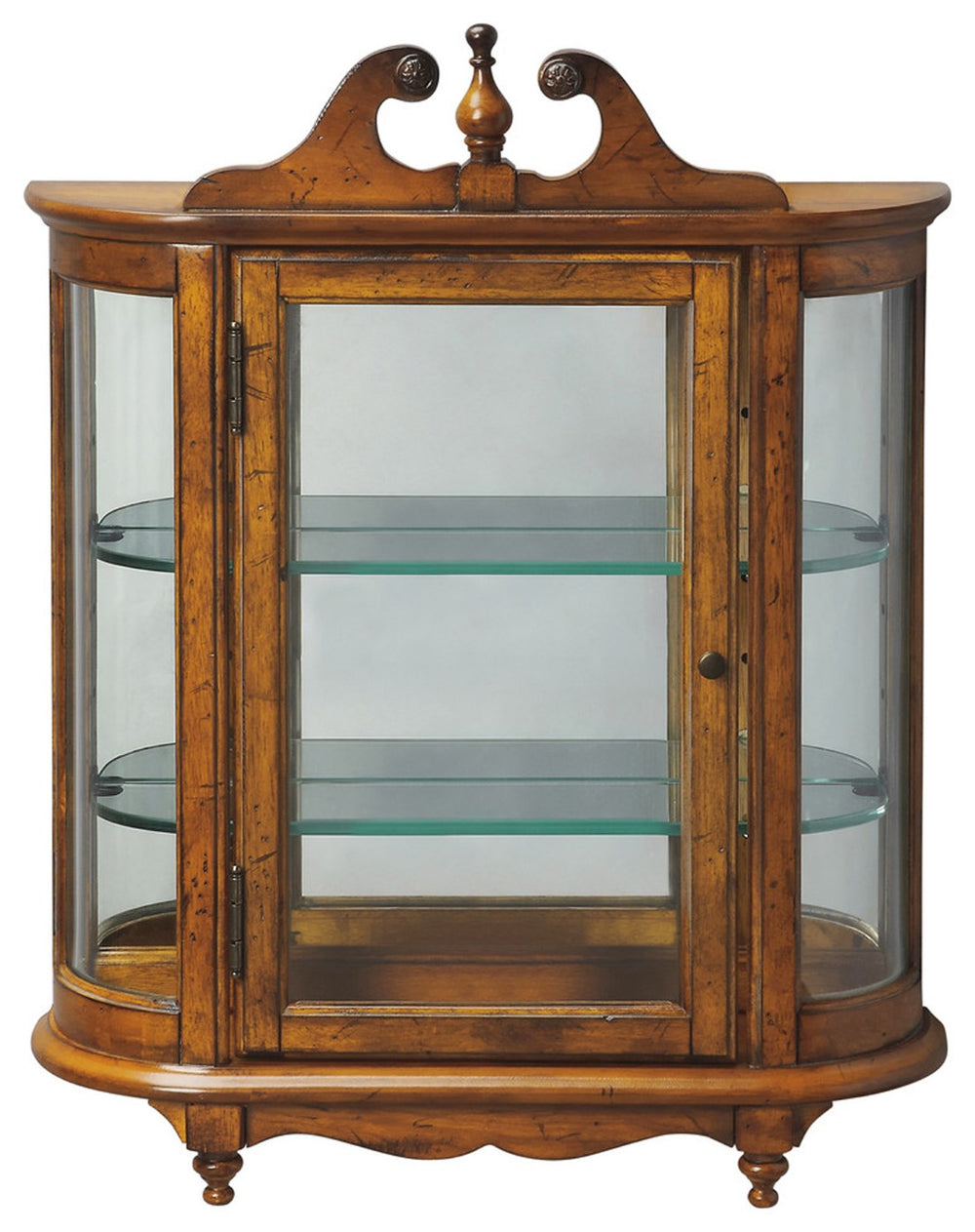 Butler Specialty Melinda Vintage Oak Wall Curio 1927001