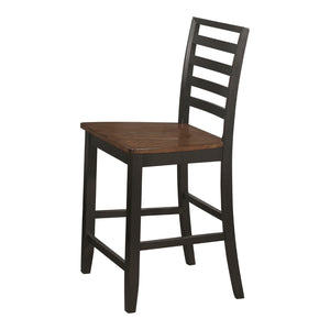 Sanford Contemporary Ladder Back Counter Height Stools Cinnamon and Espresso (Set of 2)