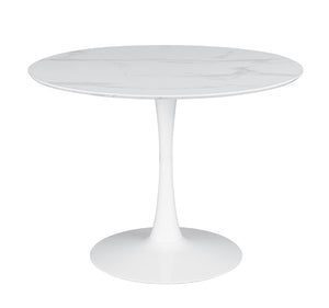 Arkell Contemporary 40-inch Round Pedestal Dining Table White