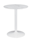 Arkell Contemporary Round Pedestal Counter Height Table White