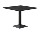 Moxee Modern Square Dining Table Espresso and Gunmetal