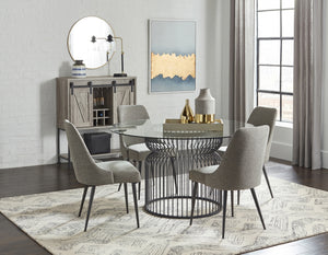 Granvia Modern Round Dining Table Base Gunmetal