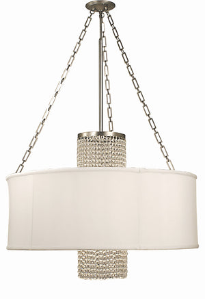 4-Light Polished Silver Angelique Dining Chandelier