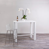 Abby Bar Table Top in High Gloss White