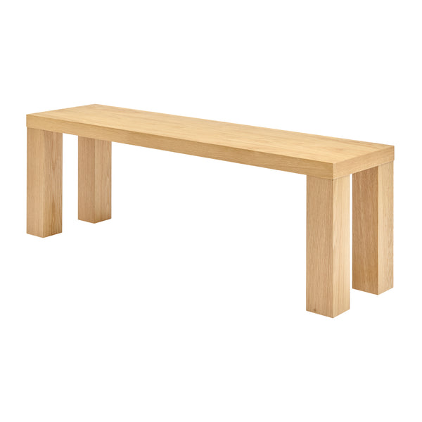 EuroStyle Abby 57" Bench in Oak Veneer 19723OAK-KIT
