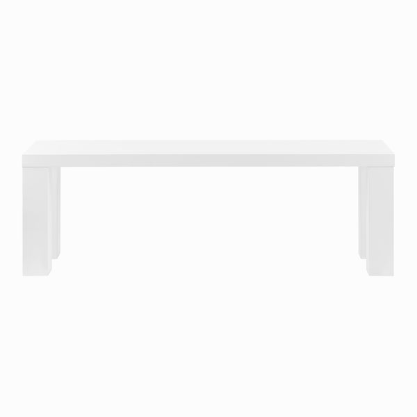 EuroStyle Abby 57" Bench in High Gloss White Lacquer 19723WHT-KIT