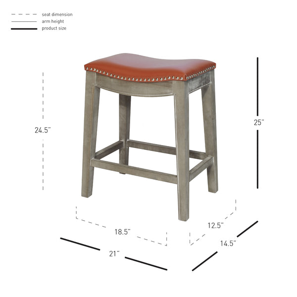 Elmo Contemporary Bonded Leather Counter Stool - Stylish Design for Kitchen Islands and Bars