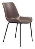 Byron 100% Polyurethane, Plywood, Steel Modern Commercial Grade Dining Chair Set - Set of 2
