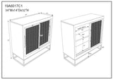 Janie Rattan Cabinet Two Sliding Doors