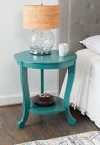 Aubert Accent Side Table, Teal 