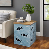 Gareth Fish Table Blue