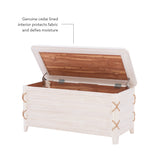 Brosnan Rope Cedar Chest White