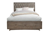 Alpine Furniture Shimmer Full Panel Bed, Antique Grey 6600-08F Antique Grey Pine Solids & Veneer 58 x 82.5 x 54