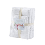 Clean Spaces Nurture Casual 67% Cotton 33% Polyester Sustainable Blend 6PC Towel Set White 30x54"(2)/16x26"(2)/12x12"(2) LCN73-0129