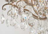 Bethel Pewter Chandelier in Metal & Crystal