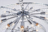 Bethel Chrome Chandelier in Metal & Crystal