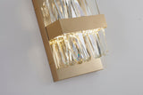 Bethel Gold Wall Sconce in Stainless Steel & Crystal