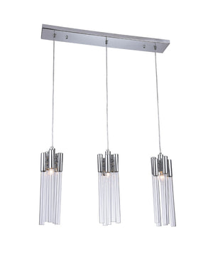 Bethel Chrome Chandelier in Metal & Glass