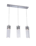 Bethel Chrome Chandelier in Metal & Glass