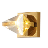 Bethel Brass LED Wall Sconce in Metal & Crystal