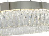 Bethel Chrome LED Chandelier in Stainless Steel & Crystal