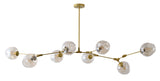 Bethel Gold Chandelier in Metal & Glass