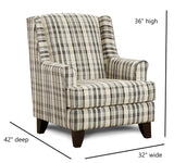 Fusion 260 Transitional Accent Chair 260 Coats Flannel